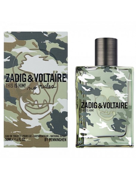 Zadig & Voltaire THIS IS HIM NO RULES Eau de Toilette 50ml Zadig & Voltaire THIS IS HIM NO RULES Eau de Toilette 50ml 3423478459755